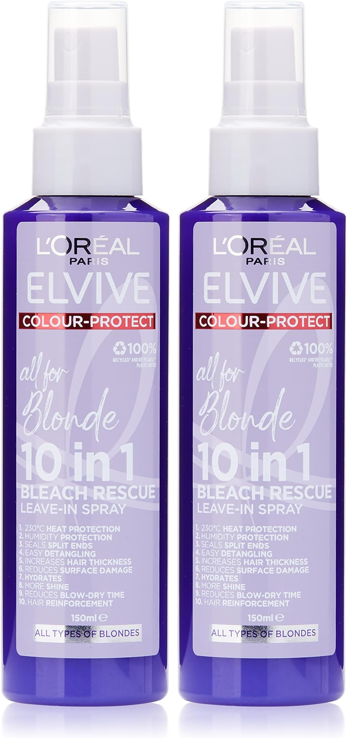 L'Oreal Paris Elvive Anti-Brassiness Purple Shampoo 200ml For Highlighted, Blonde And Grey Hair