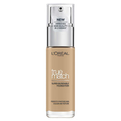 L'Oréal Paris Foundation for Face, Skincare Infused with Hyaluronic Acid, True Match Hydrating Liquid Foundation for All Skin Tones, 3N Creamy Beige, 30ml