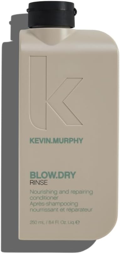 KEVIN.MURPHY BLOW.DRY RINSE Heat Protection, Hydrating Conditioner - For Damaged & Dry Hair - Moisturising, Repairing & Colour-Safe Conditioner with Shea Butter & Rice Bran Oil - 250mL