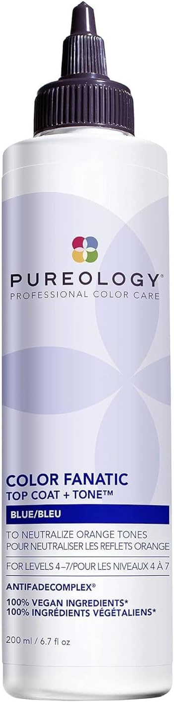 Pureology Color Fanatic Top Coat + Tone - Maintains Hair Color Treatment, Adds Vibrancy to Natural Hair Color, Smooths & Adds Shine | 200 ml