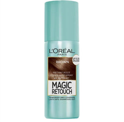 L’Oreal Paris Magic Retouch Instant Root Concealer Spray, Shade: Brown, for Quick Grey Coverage, Easy Application, Natural Finish, Scalp Coverage, Suitable for All Hair Colours, 75ml