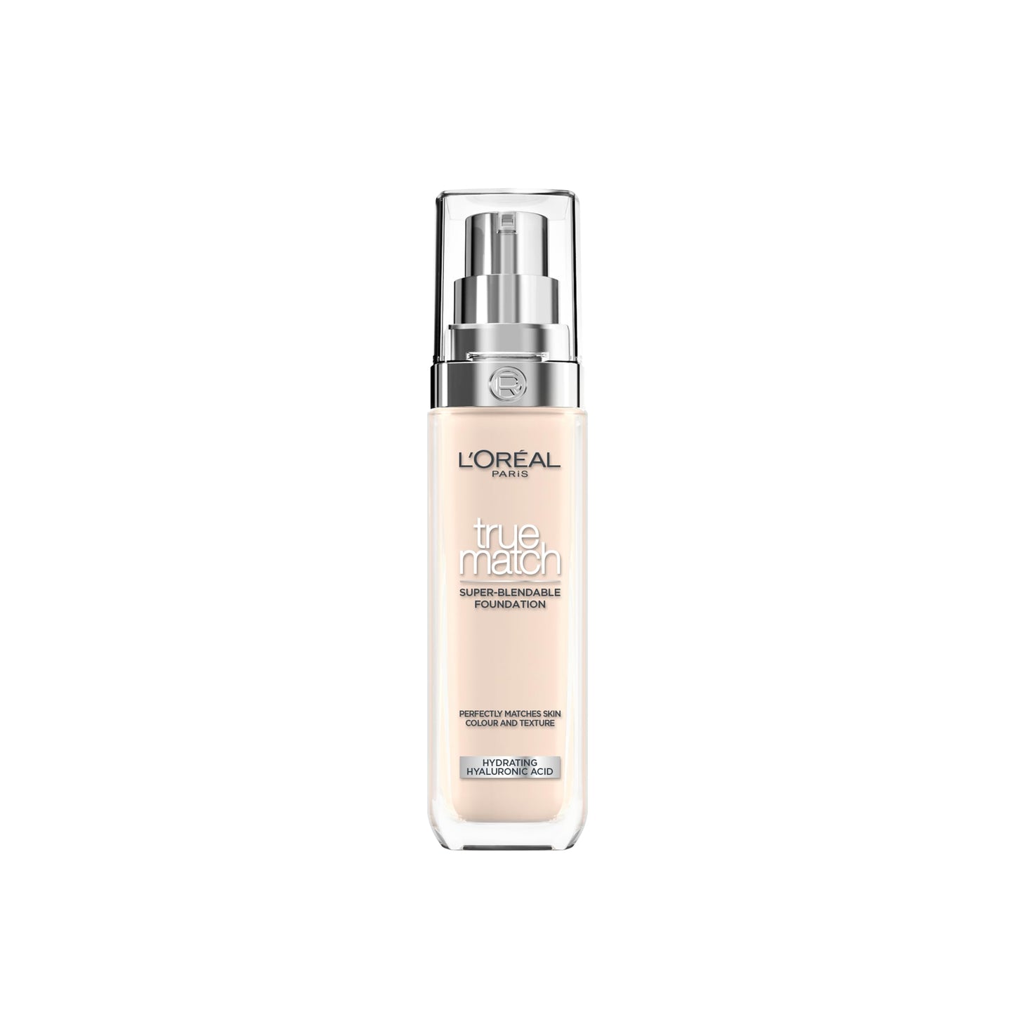 L'Oréal Paris Foundation for Face, Skincare Infused with Hyaluronic Acid, True Match Hydrating Liquid Foundation for All Skin Tones, 3N Creamy Beige, 30ml