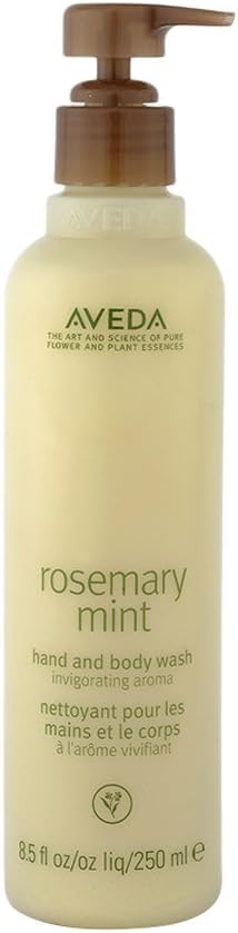 Aveda Rosemary Mint Hand & Body Wash | Liquid Hand Soap and Body Wash | with Invigorating Aroma of Certified Organic Peppermint & Rosemary, 8.5 Fl Oz