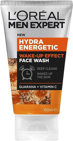 L’Oréal Paris Exfoliating Scrub, Cleanses Skin, Wake-Up Effect Wash, Men Expert Hydra Energetic, 100ml