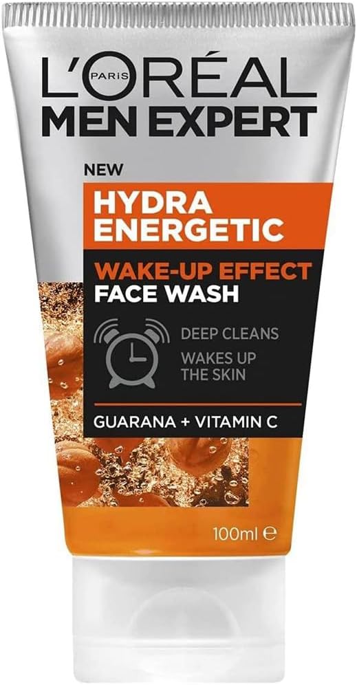 L’Oréal Paris Exfoliating Scrub, Cleanses Skin, Wake-Up Effect Wash, Men Expert Hydra Energetic, 100ml