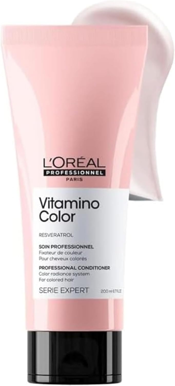 L’Oréal Professionnel Vitamino Color Conditioner | Salon Grade Hair Color Protection & Preservation| Enhances Shine & Vibrancy | Moisturizes & Detangles | For Color Treated Hair | 200ml