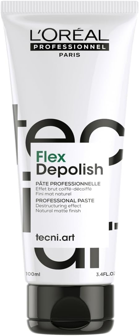 L’Oréal Professionnel Tecni.ART Depolish | Professional Matte Paste Salon Haircare | Deconstructed Texture & Strong Hold Complex | 100ml