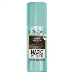 L’Oreal Paris Magic Retouch Instant Root Concealer Spray, Shade: Brown, for Quick Grey Coverage, Easy Application, Natural Finish, Scalp Coverage, Suitable for All Hair Colours, 75ml