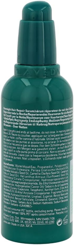 Botanical Repair Strengthening Overnight Serum by Aveda for Women - 3.4 oz Serum
