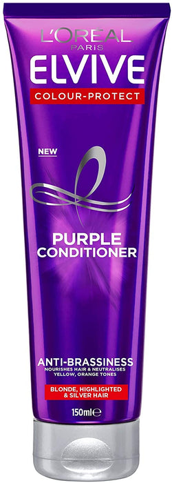 L'Oreal Paris Elvive Anti-Brassiness Purple Shampoo 200ml For Highlighted, Blonde And Grey Hair