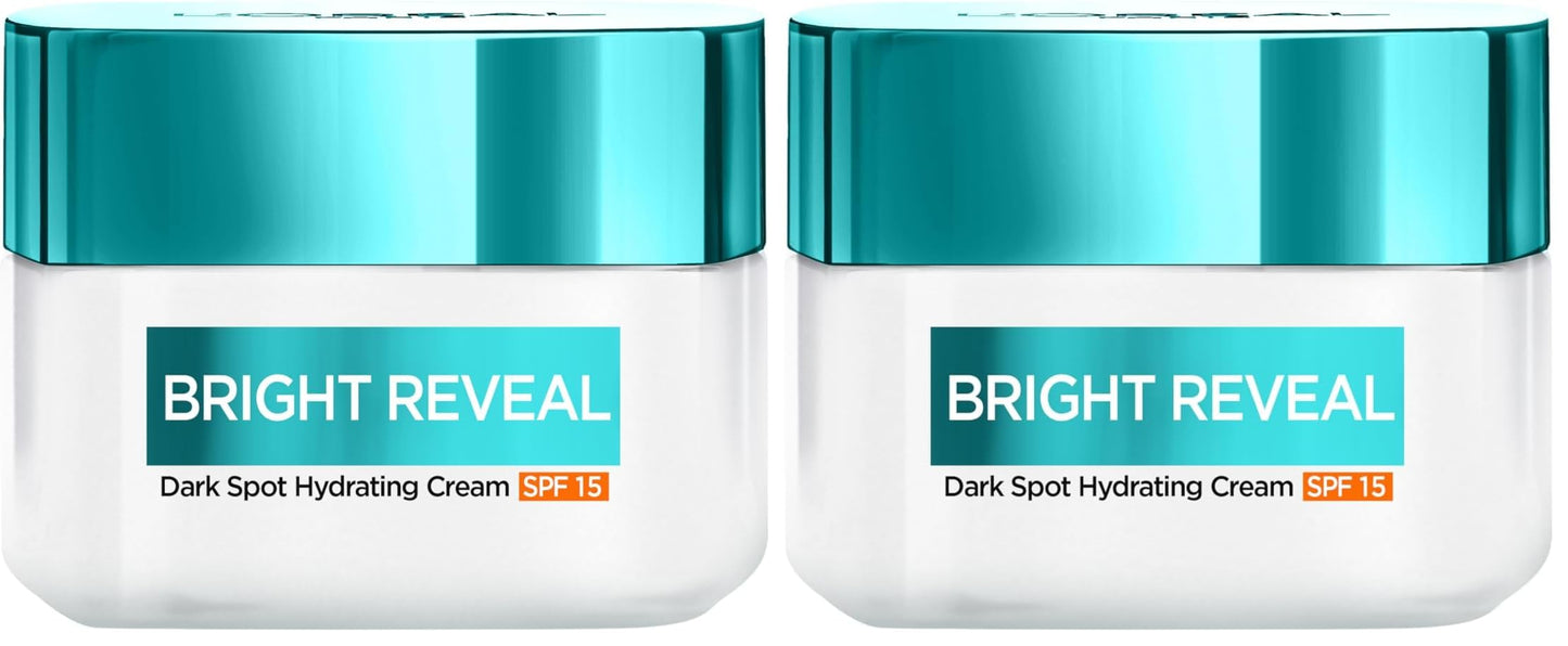 L’Oréal Paris Bright Reveal, Niacinamide, Dark Spot Hydrating Day Cream, Protects, Brightens and Evens Skin Tone, SPF 15, 50ml