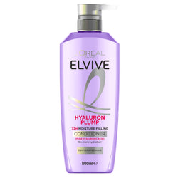 L’Oréal Paris Elvive Hyaluron Plump 72H Moisture Filling Hair Shampoo, for Dehydrated, Dry Hair, with Hyaluronic Acid, Deep Hydration, 800ml