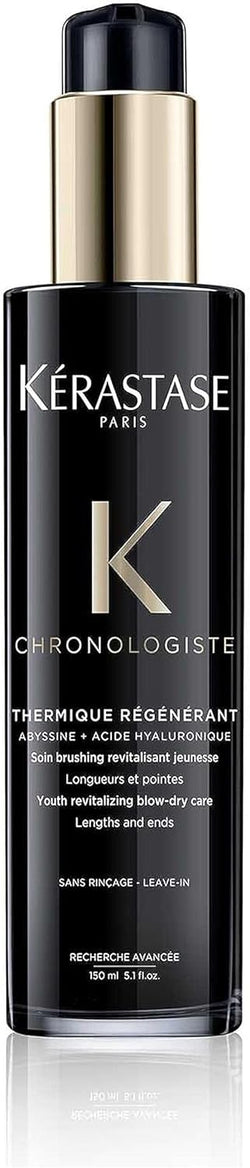 Kérastase Chronologiste, Youth Revitalising Blow-Dry Care, For Lengths and Ends, With Hyaluronic Acid, Abyssine & Vitamin E, Thermique Regénérant, 200ml
