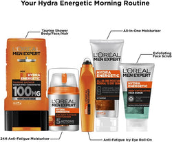 L’Oréal Paris Exfoliating Scrub, Cleanses Skin, Wake-Up Effect Wash, Men Expert Hydra Energetic, 100ml
