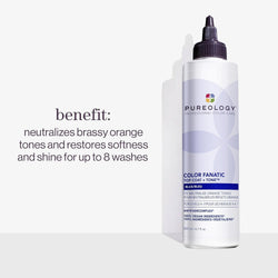 Pureology Color Fanatic Top Coat + Tone - Maintains Hair Color Treatment, Adds Vibrancy to Natural Hair Color, Smooths & Adds Shine | 200 ml