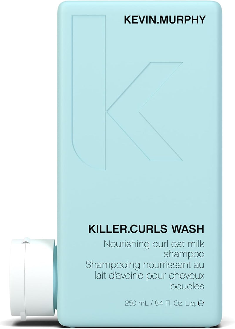 KEVIN.MURPHY KILLER.CURLS WASH Curly Hair Shampoo - For Curly & Permed Hair/Frizz & Dryness - Curl Defining, Moisturising, Sulphate Free Formula with Oat Milk & Soybean Oil - 250 mL