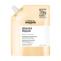 L'Oreal Professionnel Absolut Repair Shampoo | Salon Grade Protein Hair Treatment | Repairs Damage & Provides Shine | With Quinoa & Proteins | For Dry Damaged Hair