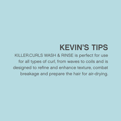 KEVIN.MURPHY KILLER.CURLS WASH Curly Hair Shampoo - For Curly & Permed Hair/Frizz & Dryness - Curl Defining, Moisturising, Sulphate Free Formula with Oat Milk & Soybean Oil - 250 mL