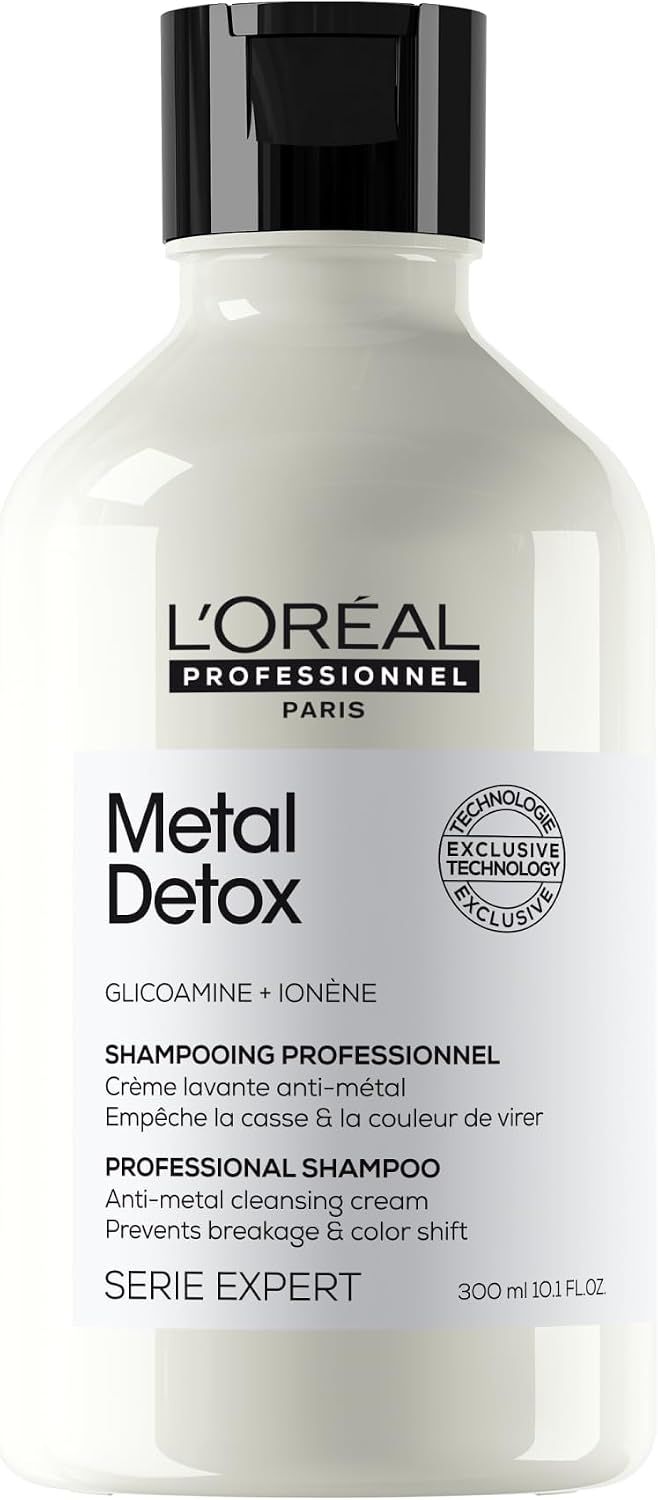 L’Oreal Professionnel Metal Detox Shampoo | Salon Grade Hard Water Chelating Shampoo | Removes Metal Build Up | Protect Color & Add Shine | Paraben & Sulfate Free | For Bleached, Colored, Dry and Damaged Hair Prone to Breakage