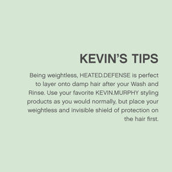 KEVIN.MURPHY HEATED.DEFENSE Heat Protection Hair Spray - For All Hair Types - Leave-In Styling Foam with Jojoba Oil & Quinoa for Heat Defence up to 232C - 150mL