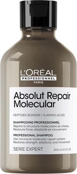 L'Oréal Professionnel Molecular Repair Shampoo | Salon Grade Peptides Bonder | For Extremely Dry Damaged Hair | Amino Acids | Repair Hair Damage & Restore Strength | Strengthening Bonds | Sulfate-Free