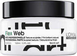 L’Oréal Professionnel Web Sculpting Paste| Salon Grade Strong Hold Pomade and Styling Gel | 150ml