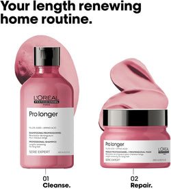 L’Oréal Professionnel Pro Longer Thickening Shampoo | Salon Grade Reduction of Breakage & Appearance of Split Ends| Adds Volume & Shine | For Thin & Fine Hair Types | 300ml