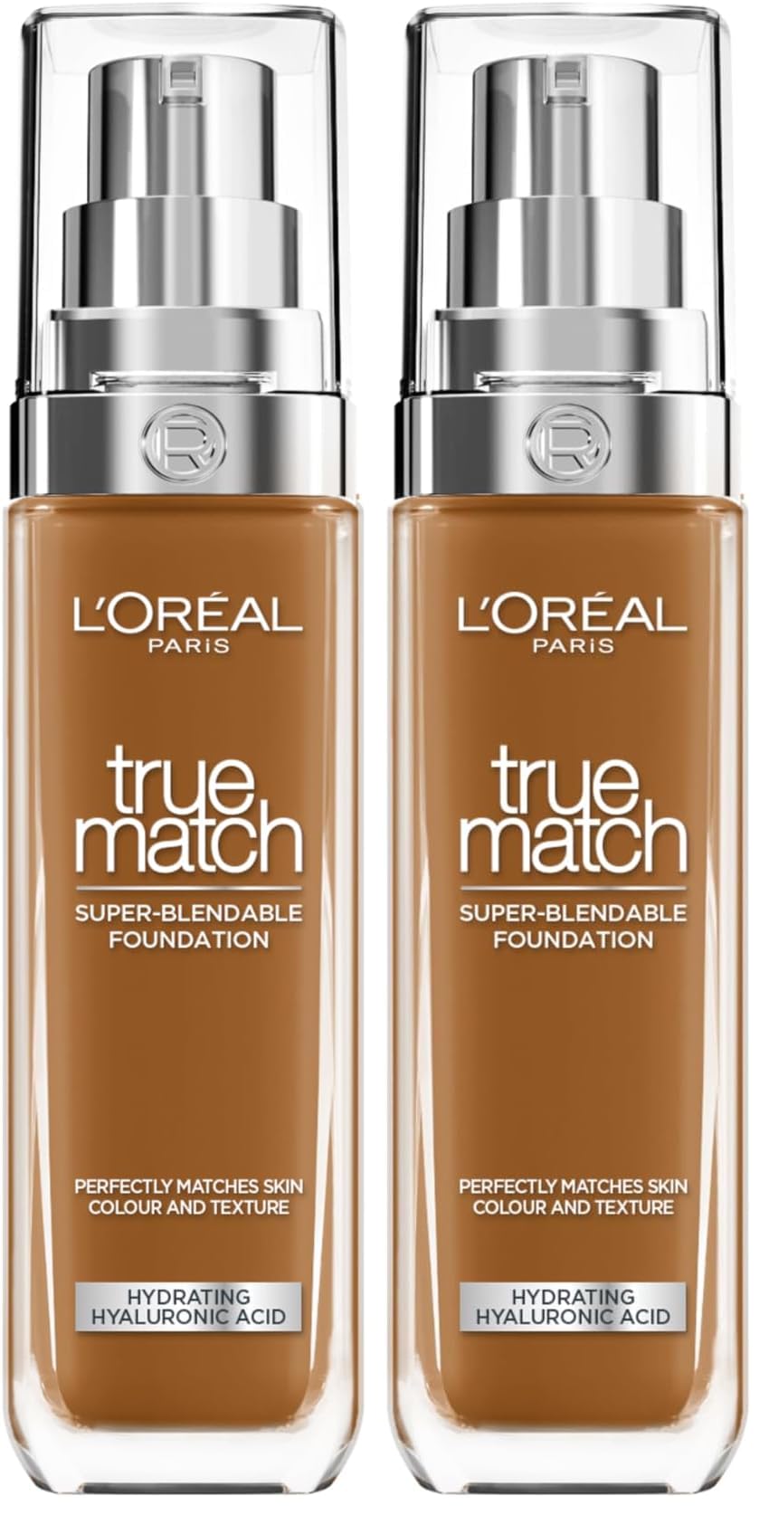 L'Oréal Paris Foundation for Face, Skincare Infused with Hyaluronic Acid, True Match Hydrating Liquid Foundation for All Skin Tones, 3N Creamy Beige, 30ml