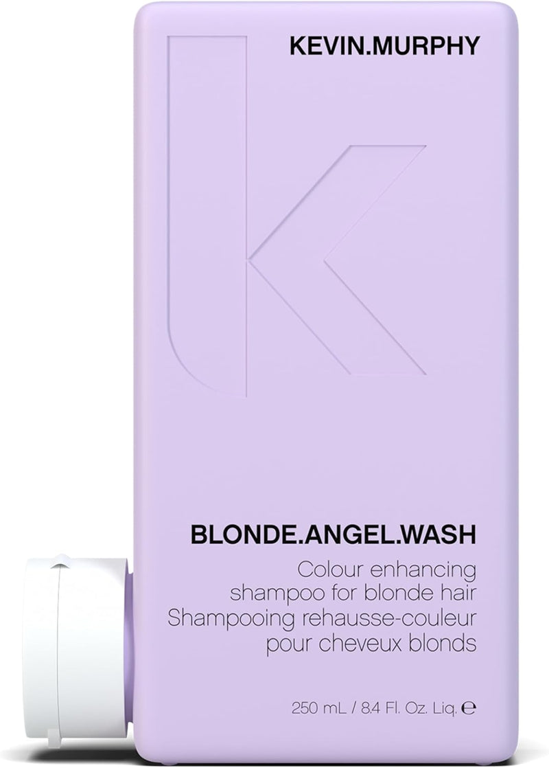 KEVIN.MURPHY BLONDE.ANGEL.WASH Sulphate-Free, Purple Shampoo - For Blonde & Grey Hair - Colour Enhancing & Brass Neutralising Hair Care with Lavender & Murumuru Butter - 250mL