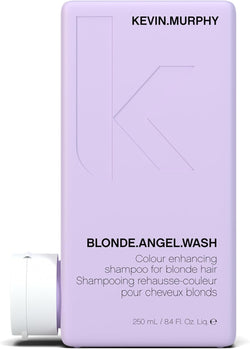 KEVIN.MURPHY BLONDE.ANGEL.WASH Sulphate-Free, Purple Shampoo - For Blonde & Grey Hair - Colour Enhancing & Brass Neutralising Hair Care with Lavender & Murumuru Butter - 250mL