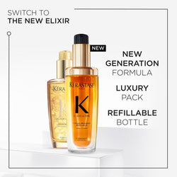 Kérastase Elixir Ultime Hair Oil, For Dull, All Hair Types, Strengthens, Nourishes and Protects From Heat, With Argan and Camellia Oil, L'Huile Originale, 75ml