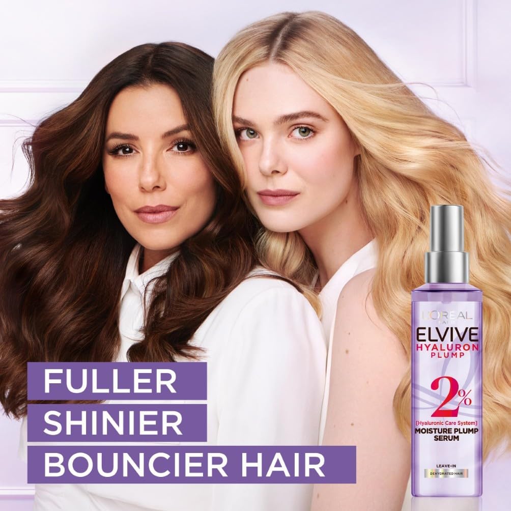 L'Oréal Paris, Hair Serum, Replumping & Reshaping, Elvive Hyaluron Plump 24/7 Replumping Serum, 150ml