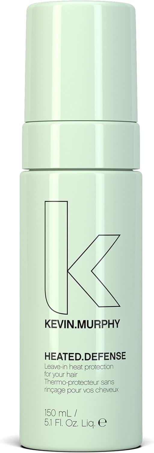 KEVIN.MURPHY HEATED.DEFENSE Heat Protection Hair Spray - For All Hair Types - Leave-In Styling Foam with Jojoba Oil & Quinoa for Heat Defence up to 232C - 150mL