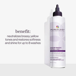 Pureology Color Fanatic Top Coat + Tone - Maintains Hair Color Treatment, Adds Vibrancy to Natural Hair Color, Smooths & Adds Shine | 200 ml