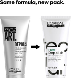 L’Oréal Professionnel Tecni.ART Depolish | Professional Matte Paste Salon Haircare | Deconstructed Texture & Strong Hold Complex | 100ml
