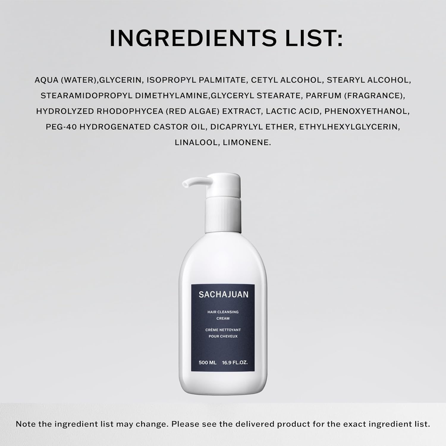 Sachajuan Hair Cleansing Cream, 500ml
