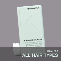 KEVIN.MURPHY STIMULATE-ME.WASH Thickening Clarifying Shampoo - For Thinning or Weak Hair & Scalp Cleansing - Sulphate-Free Formula With Camphor, Bergamot & Black Pepper - 250 mL