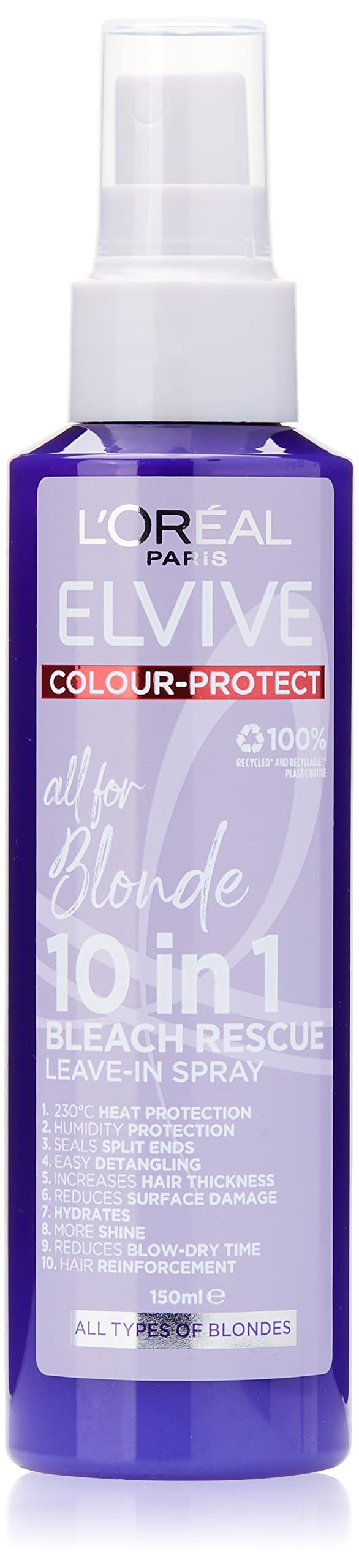 L'Oreal Paris Elvive Anti-Brassiness Purple Shampoo 200ml For Highlighted, Blonde And Grey Hair