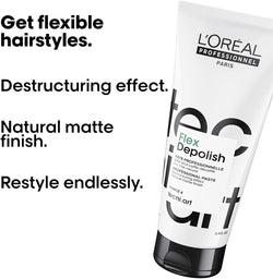 L’Oréal Professionnel Tecni.ART Depolish | Professional Matte Paste Salon Haircare | Deconstructed Texture & Strong Hold Complex | 100ml
