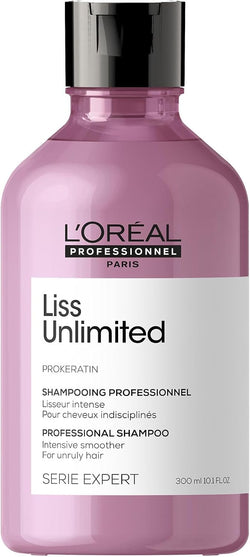 L’Oréal Professionnel Liss Unlimited Shampoo | Salon Grade Long-Lasting Frizz & Humidity Protection With Moisture | For Frizzy & Textured Hair Types, With Prokeratin | 250ml