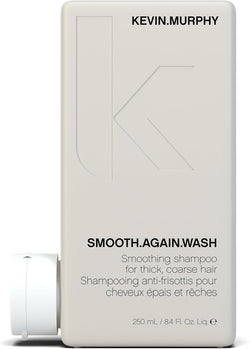 KEVIN.MURPHY SMOOTH.AGAIN.WASH Frizz Control Shampoo - For Thick, Coarse & Unruly Hair - Moisturising Sulphate Free Shampoo with Monoi Oil & Murumuru Butter - 250 mL