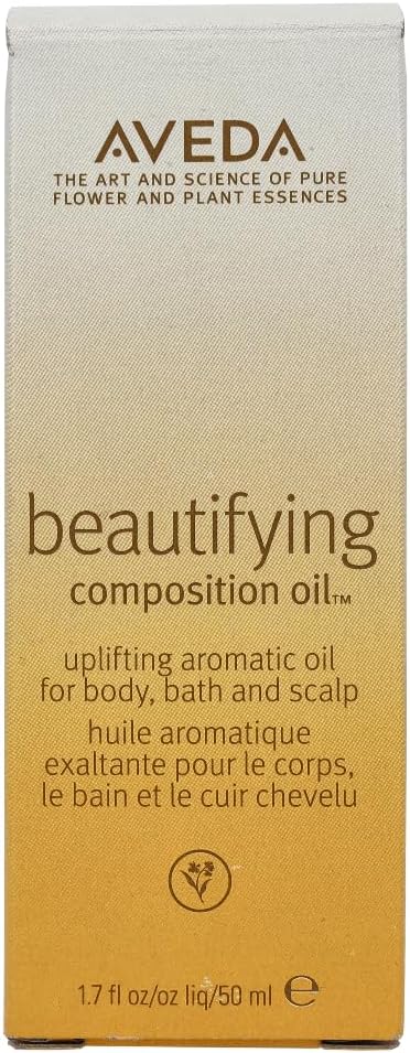 Aveda Beautifying Composition Oil | Bath, Body & Scalp | with Certified Organic Safflower & Olive Oil | Aroma of Certified Organic Rosemary, Lavender, Bergamot, 1.7 Fl Oz