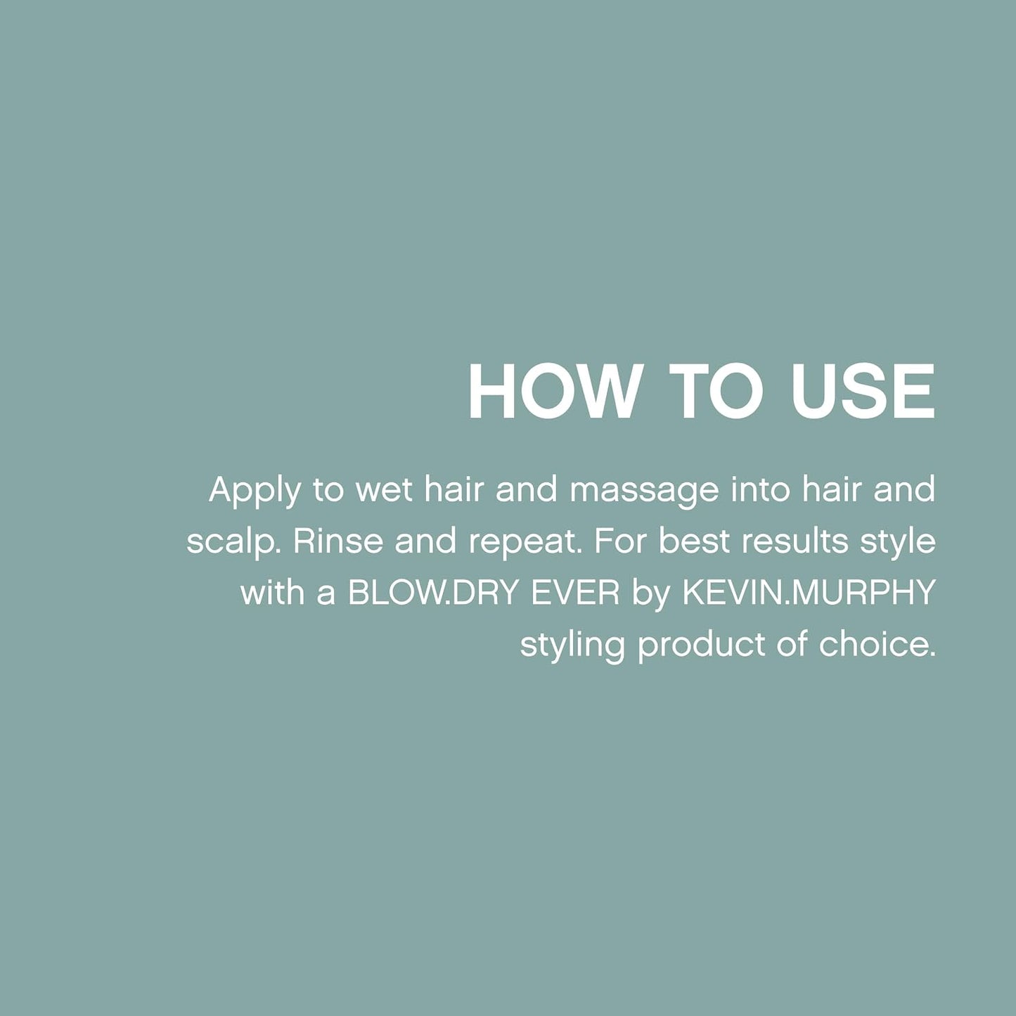 KEVIN.MURPHY BLOW.DRY WASH Nourishing Shampoo - For Dry, Damaged & Coloured Hair - Sulphate-Free Heat Protection Shampoo with Hydrolyzed Pea Protein & Wood Bark Complex - 250mL