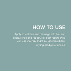 KEVIN.MURPHY BLOW.DRY WASH Nourishing Shampoo - For Dry, Damaged & Coloured Hair - Sulphate-Free Heat Protection Shampoo with Hydrolyzed Pea Protein & Wood Bark Complex - 250mL