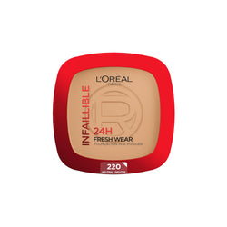 L'Oréal Paris Powder Foundation, Full Coverage, Mattifying, Heat and Humidity proof, Sweat-proof, Infallible, True Beige, 1g
