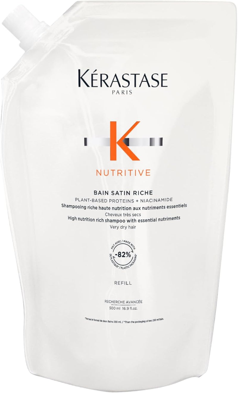 Kérastase Nutritive Riche Refill Shampoo – Professional Hair Care for Shine, Repair & Smoothness 500ml