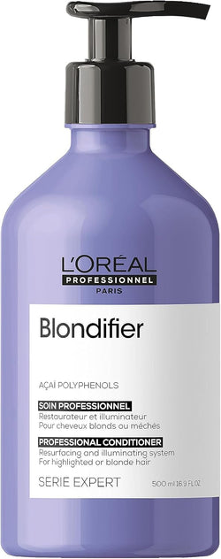 L'Oréal Professionnel Nourishing Conditioner for Blonde and Bleached Hair, Açai Berry Extract, Expert Series, Blondifier Conditioner, 500 ml