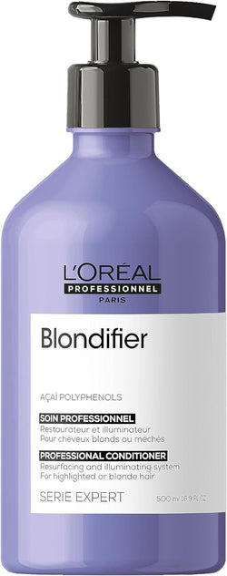 L'Oréal Professionnel Nourishing Conditioner for Blonde and Bleached Hair, Açai Berry Extract, Expert Series, Blondifier Conditioner, 500 ml
