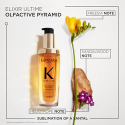 Kérastase Elixir Ultime Hair Oil, For Dull, All Hair Types, Strengthens, Nourishes and Protects From Heat, With Argan and Camellia Oil, L'Huile Originale, 75ml