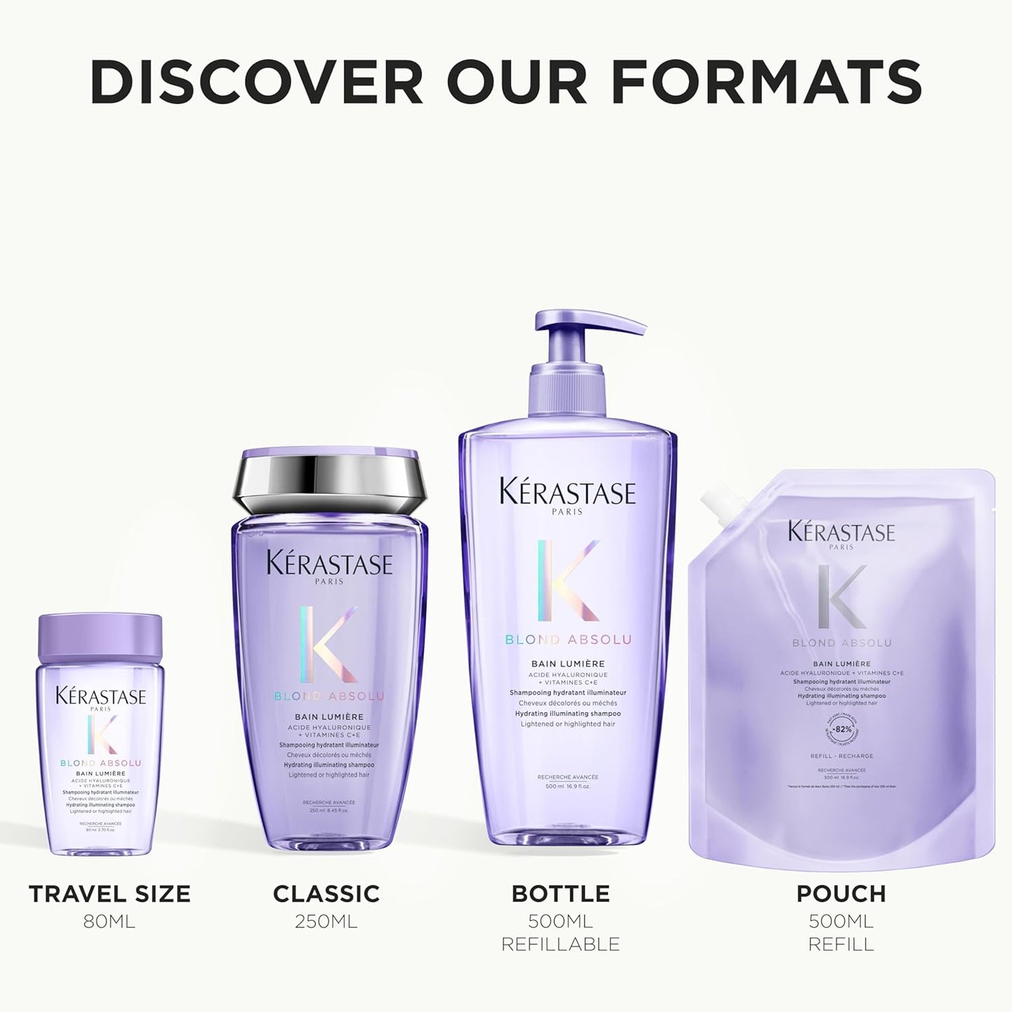 Kérastase Blond Absolu Lumiere Refill Shampoo – Professional Hair Care for Shine, Repair & Smoothness 500ml